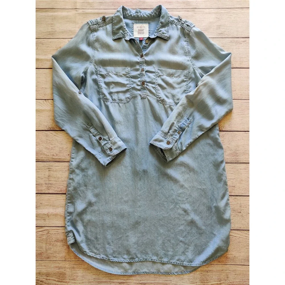 Chambray shirt dress - Picture 6 of 10